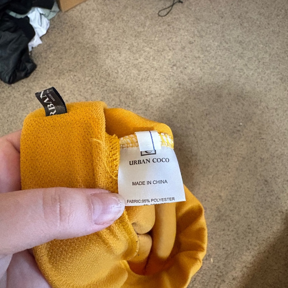 Mustard Yellow Knee Length Skirt - Picture 7 of 7